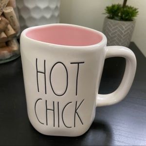 Rae Dunn ‘HOT CHICK’ Mug Pink Inside